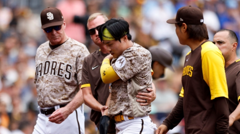 어깨부상을 당해 재활중인 김하성
