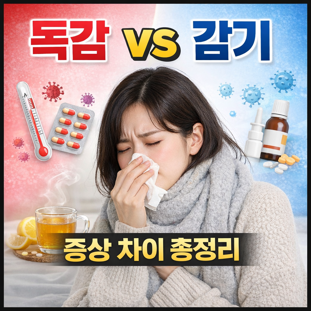 독감 증상과 감기 차이점 정리