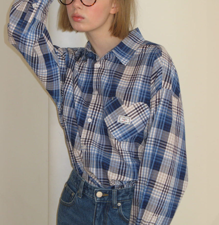 첫 사랑을 위하여 3회 염정아 론론 체크 셔츠