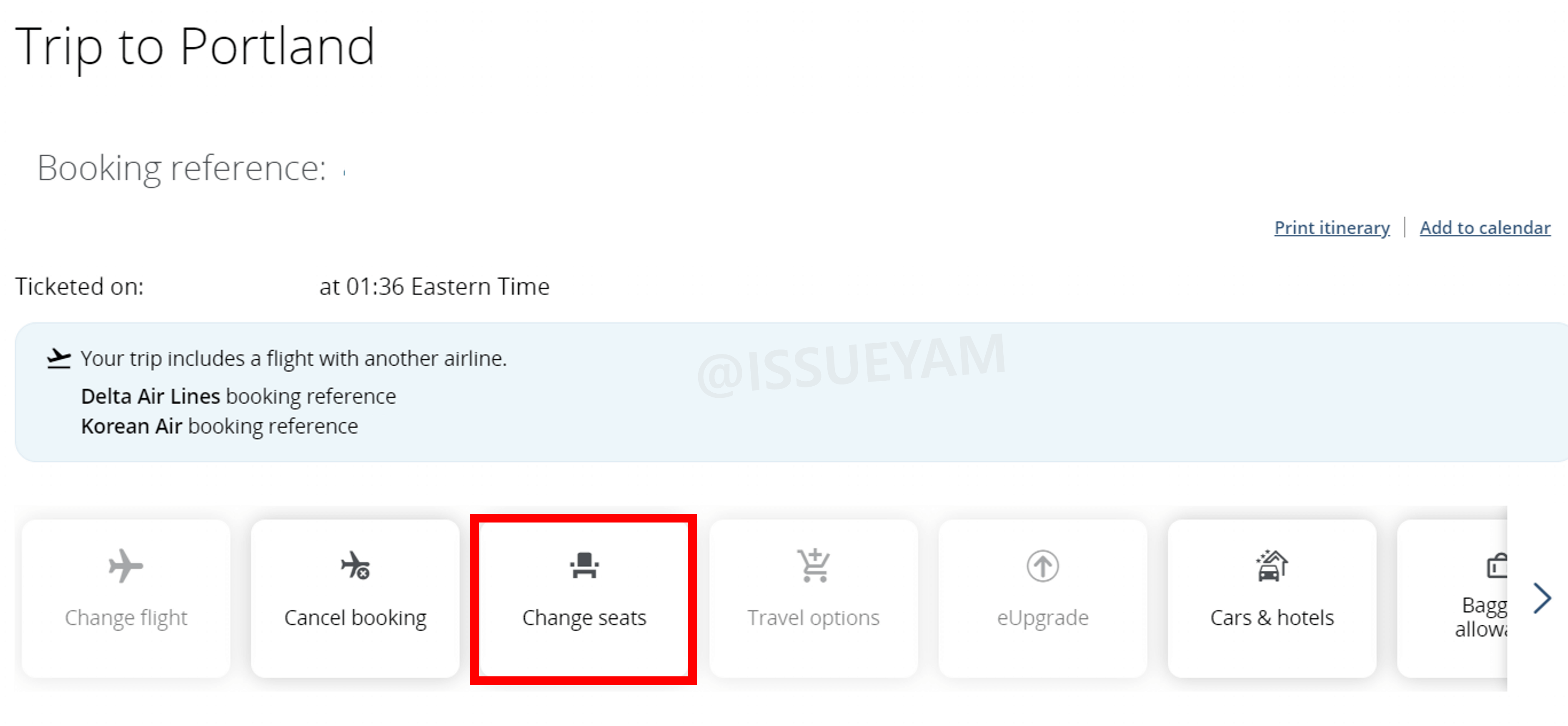 에어캐나다 사전 좌석 지정
