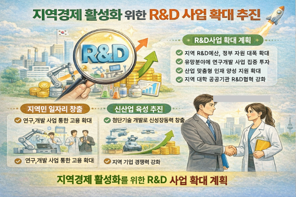 지역경제 활성화 위한 R&D 사업 확대 추진 관련 이미지