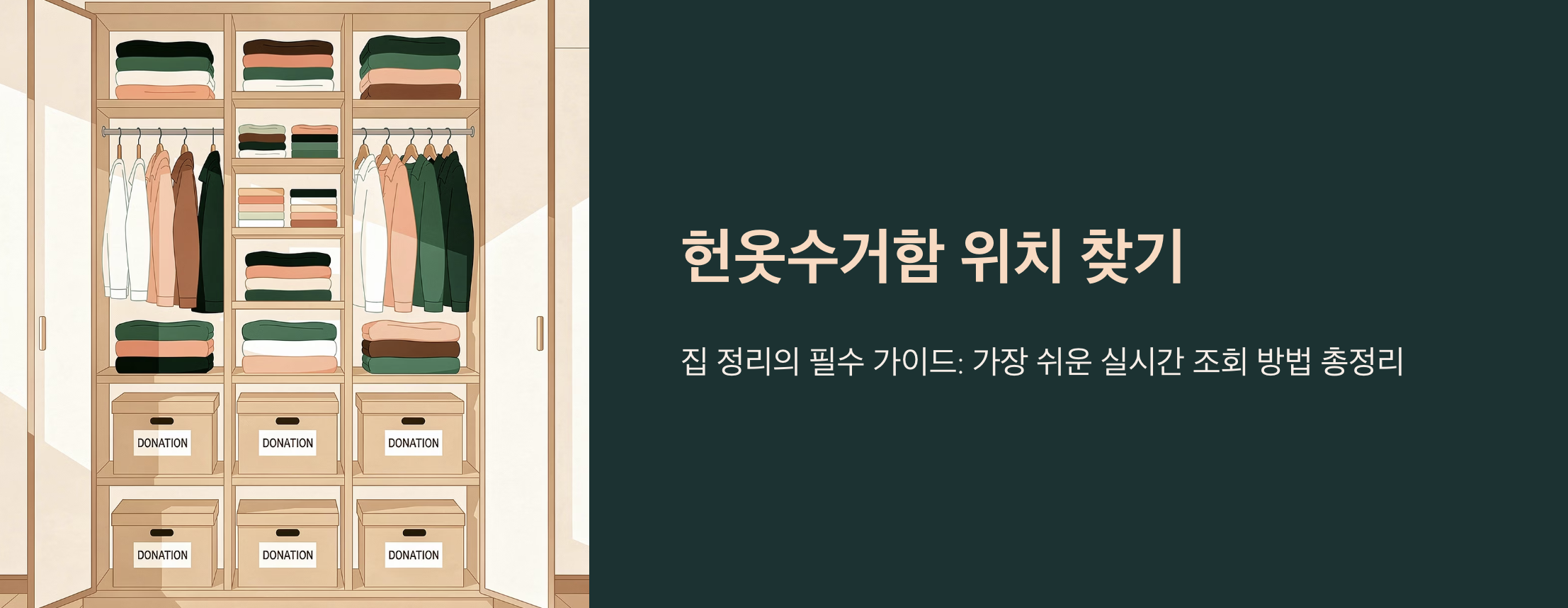"헌옷수거함 위치 찾기" 문구 이미지