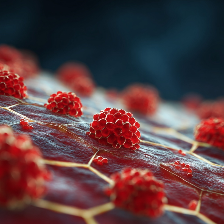 대상포진을 현미경 확대한 모습 