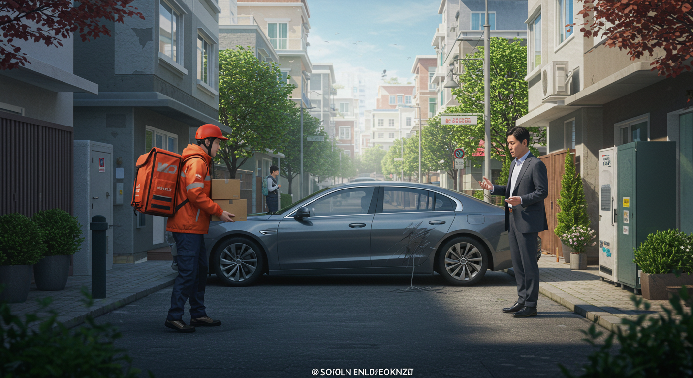 택배 하차 중 차량 파손, 책임은 누구에게 있을까?