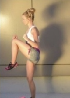 "프론트 니업 Toe Twist Touch 수축 동작 복직근 운동"