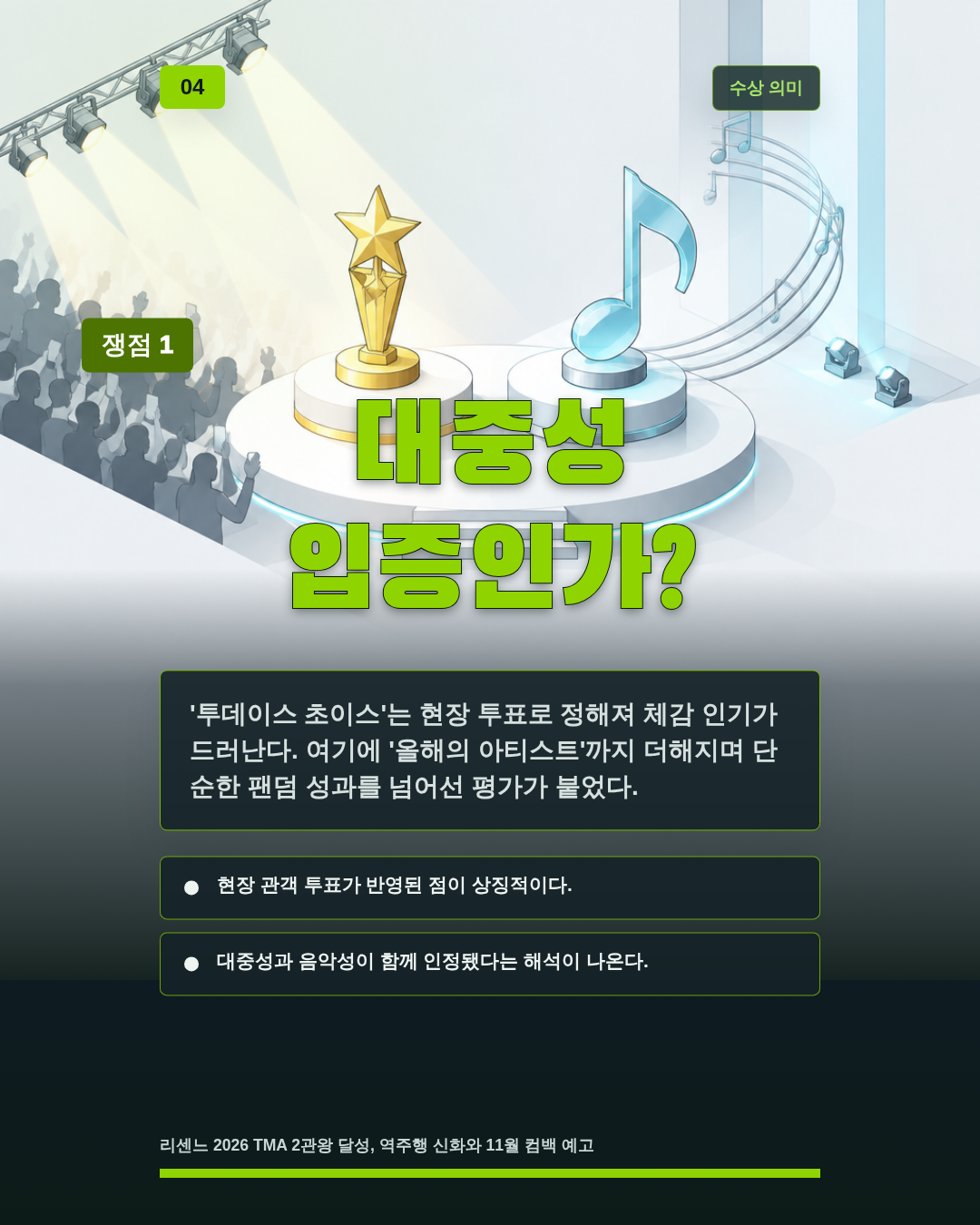 대중성 입증인가?