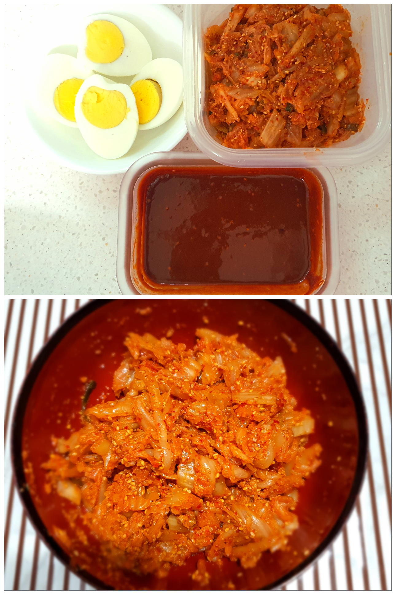 국수-삶기-전에-재료들을-미리-준비합니다.