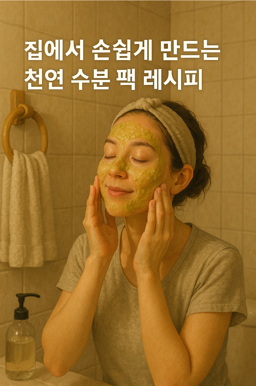 집에서 손쉽게 만드는 천연 수분 팩 레시피