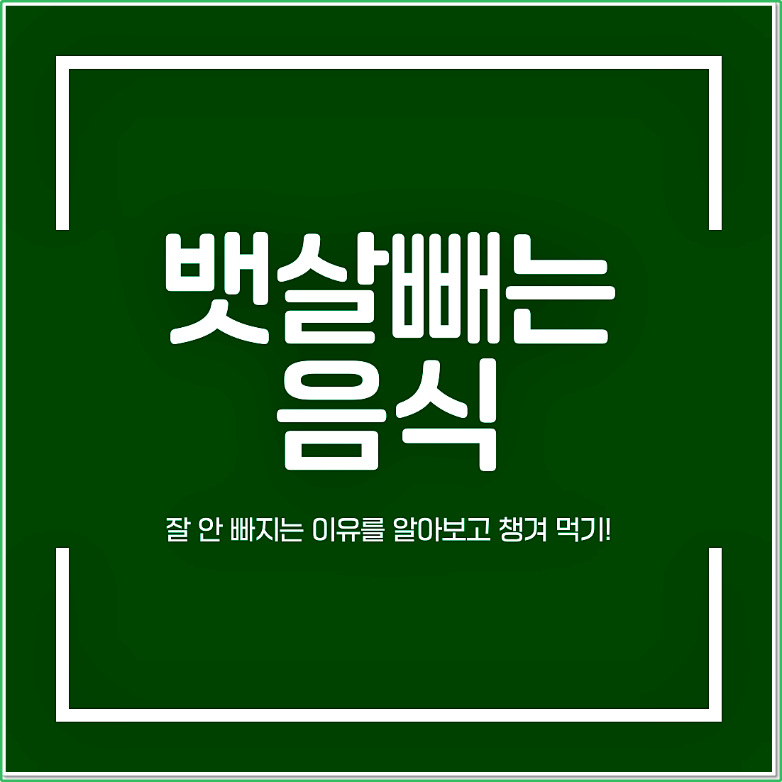 뱃살빼는음식