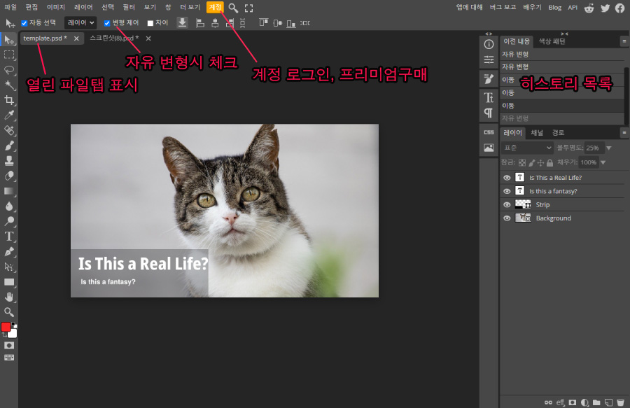 포토피아-작업화면