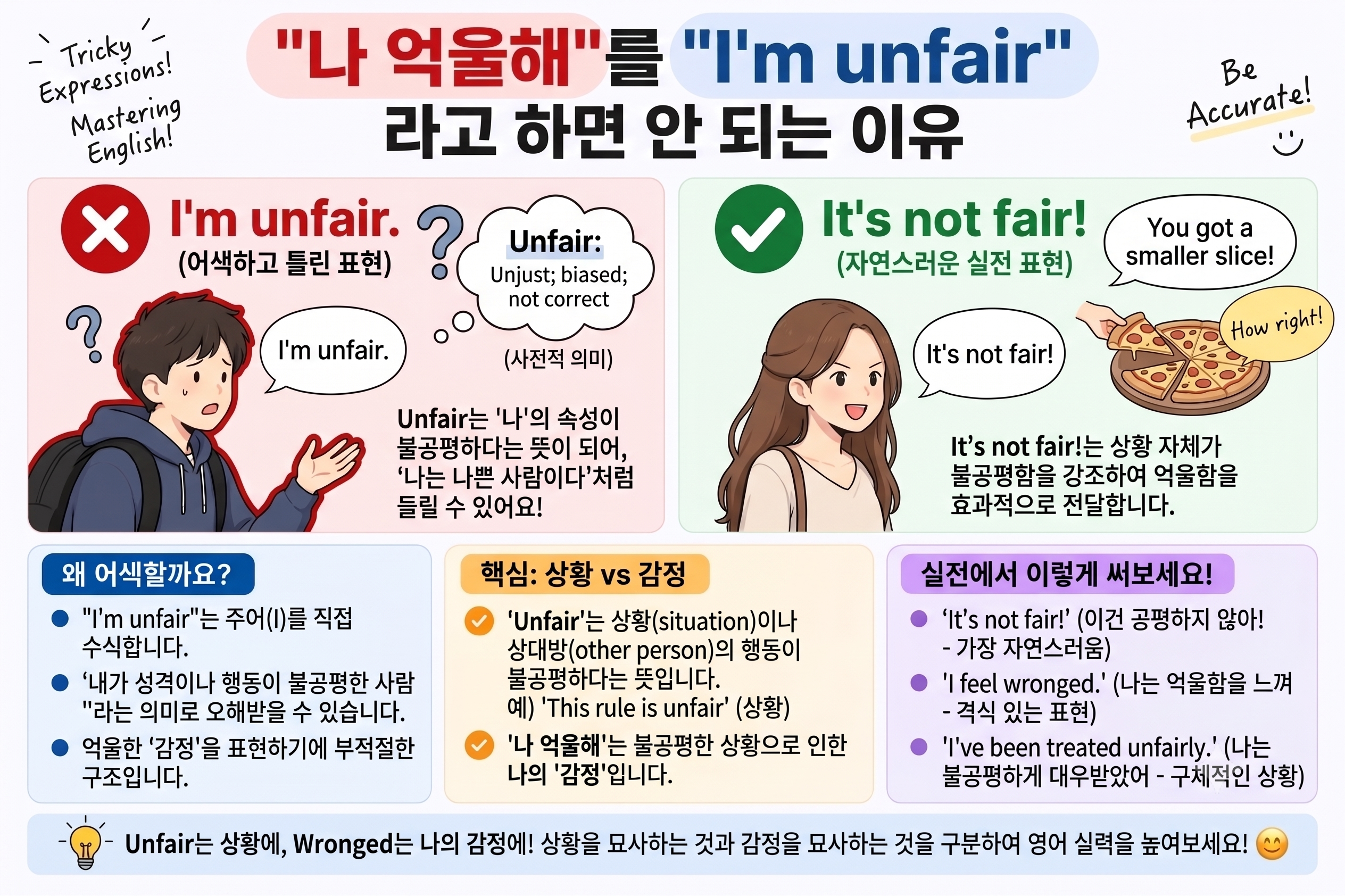 억울해 영어로