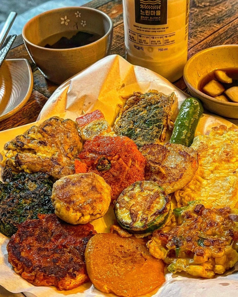 마포 공덕시장 부침개 '청학동부침개'