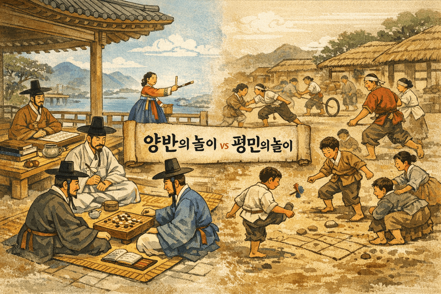 양반의 놀이와 평민의 놀이가 기록에서 다르게 취급된 이유