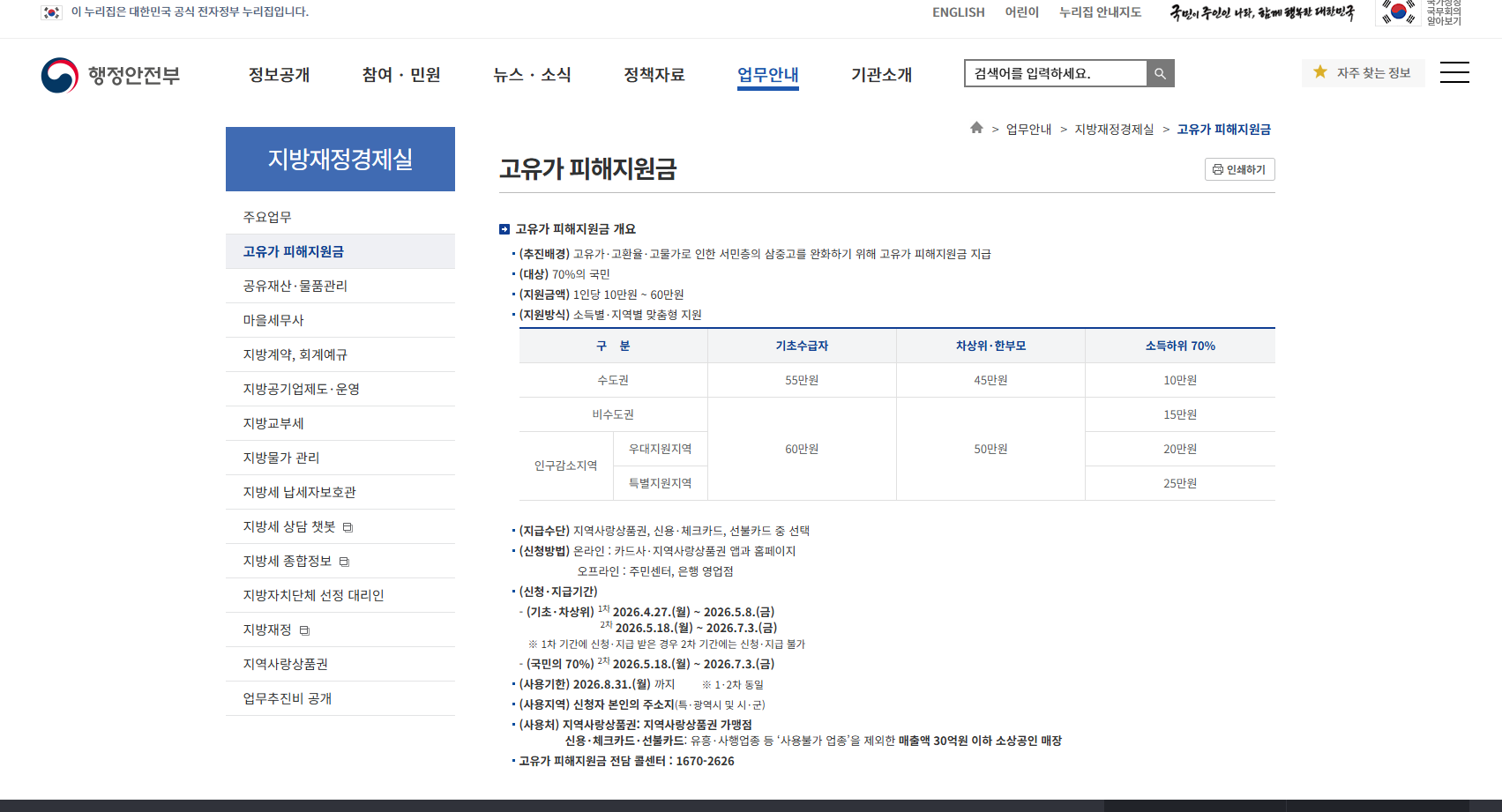 고유가 지원금 안내서