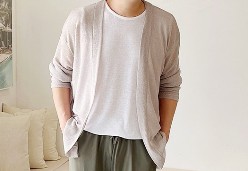 남자 여름가디건