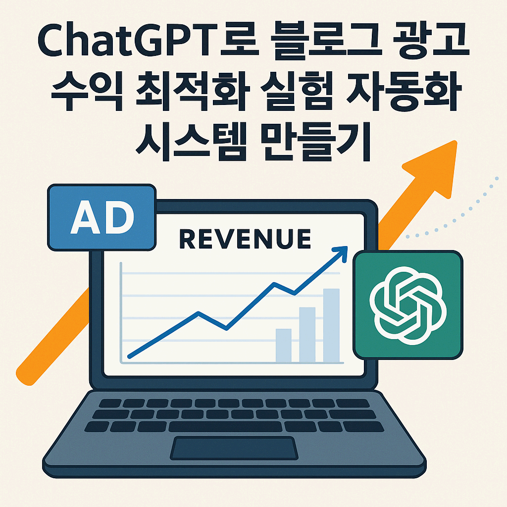 💰 ChatGPT로 블로그 광고 수익 최적화 실험 자동화 시스템 만들기
(AI가 CTR, CPC를 분석하고 최적 배치를 제안하는 방법)