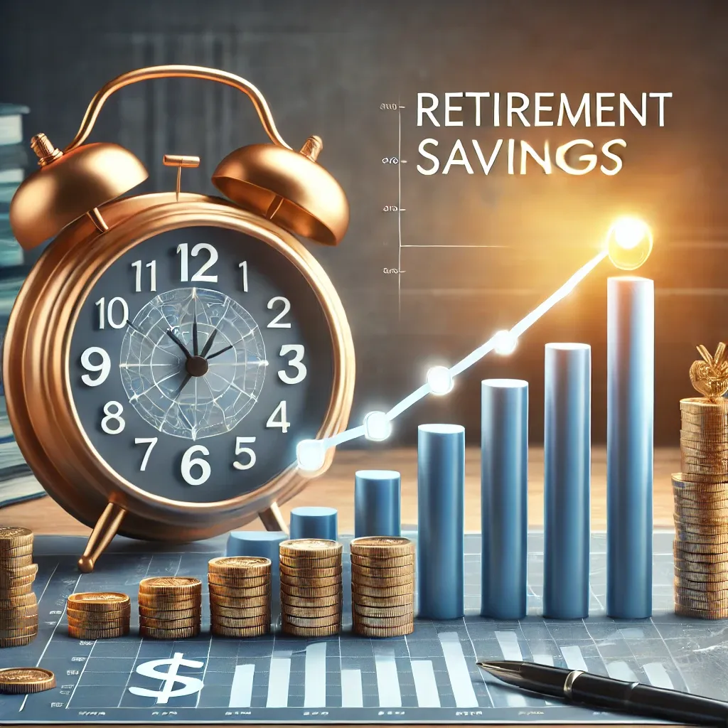 연금저축펀드-성장-바그래프-코인-시계