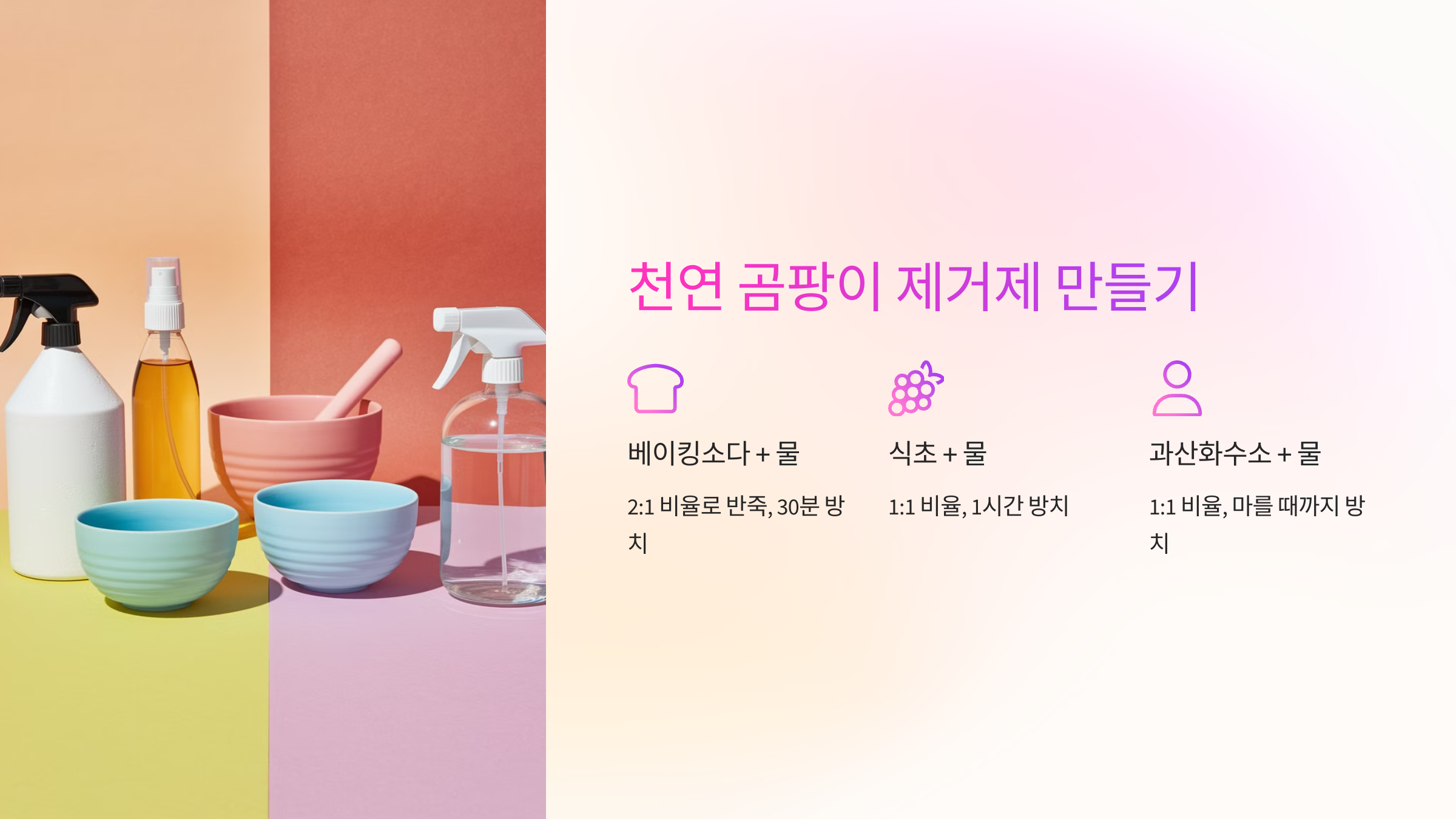 🍃 천연 곰팡이 제거제 만들기