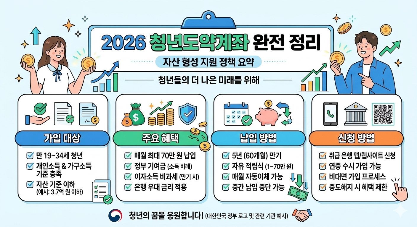 2026년 청년도약계좌 완전 정리 인포그래픽