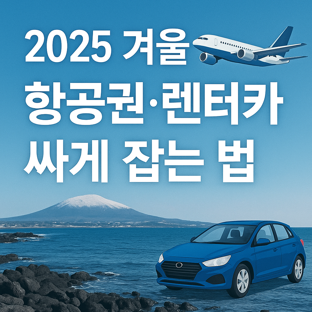 겨울 제주 렌터카 항공권 이미지
