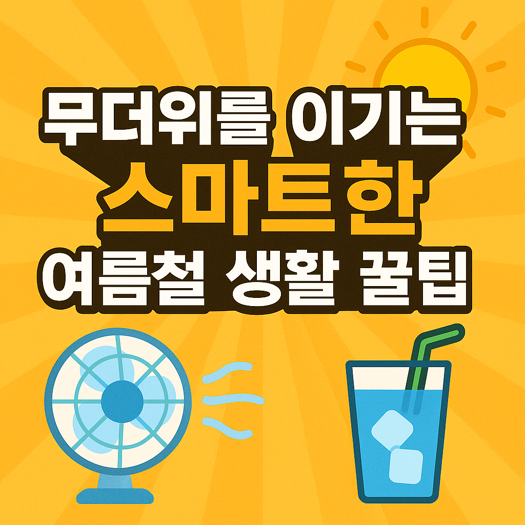 무더위를 이기는 여름철 생활 꿀팁