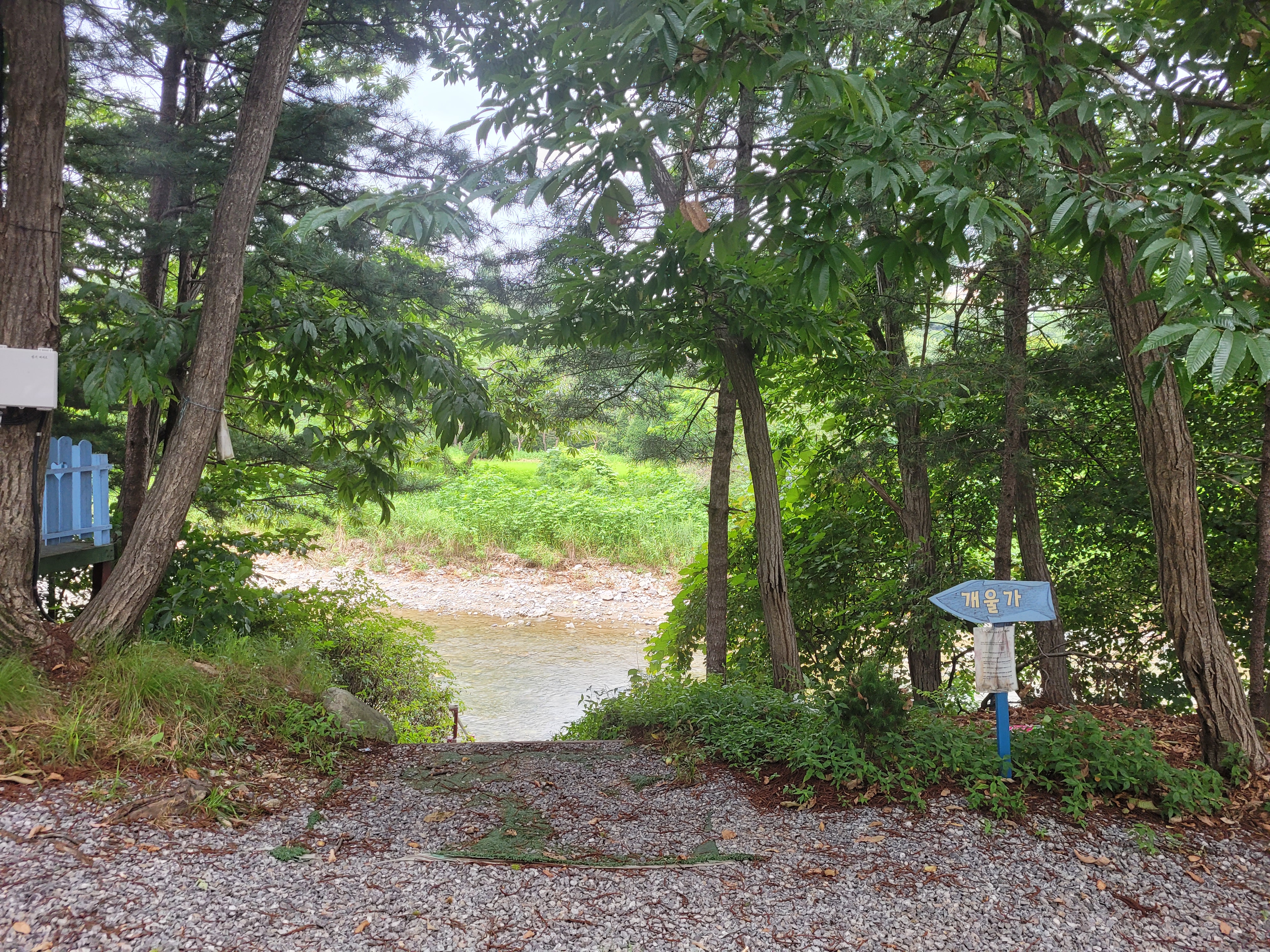 계곡 내려가는 길