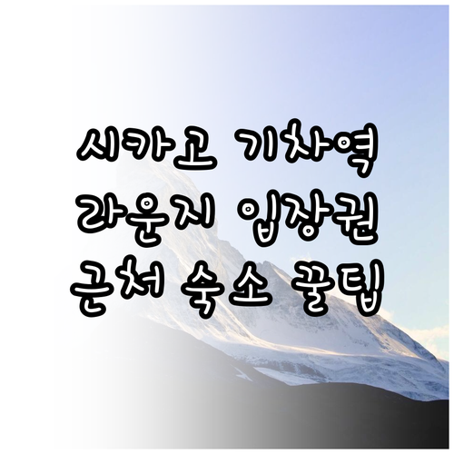 미국 기차 여행 시카고 유니언역 메트..