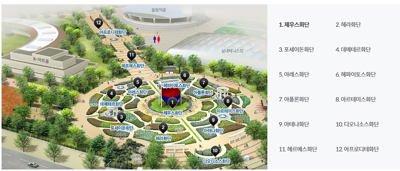 올림픽공원 장미광장