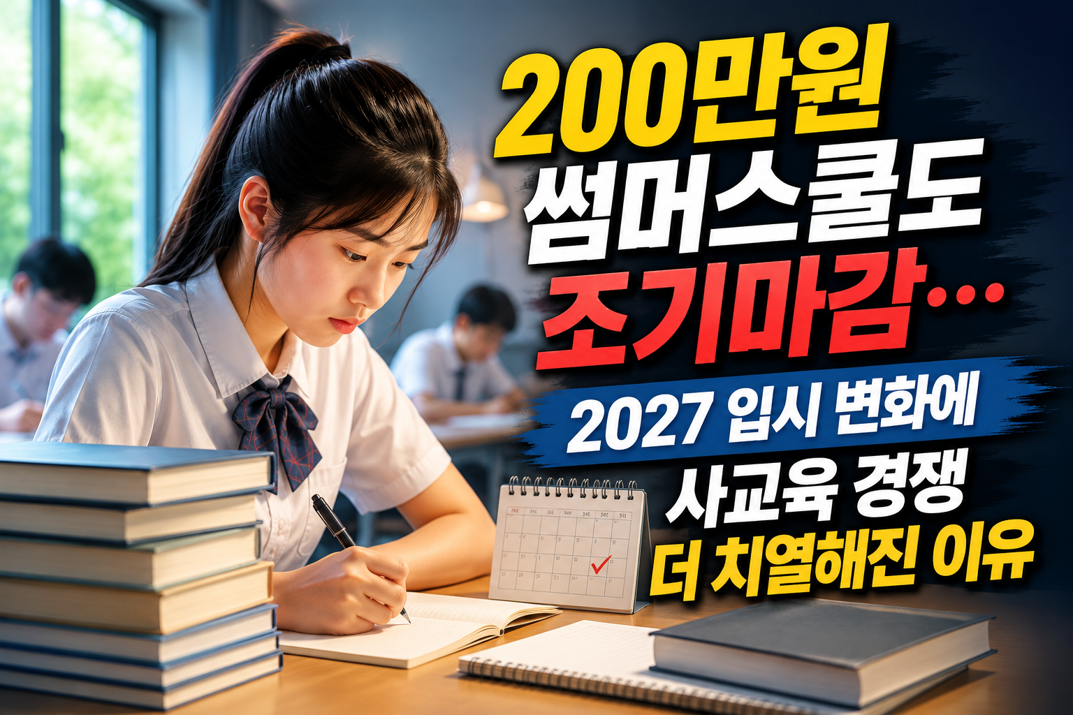 200만원 썸머스쿨도 조기마감…2027 입시 변화에 사교육 경쟁 더 치열해진 이유 관련 사진
