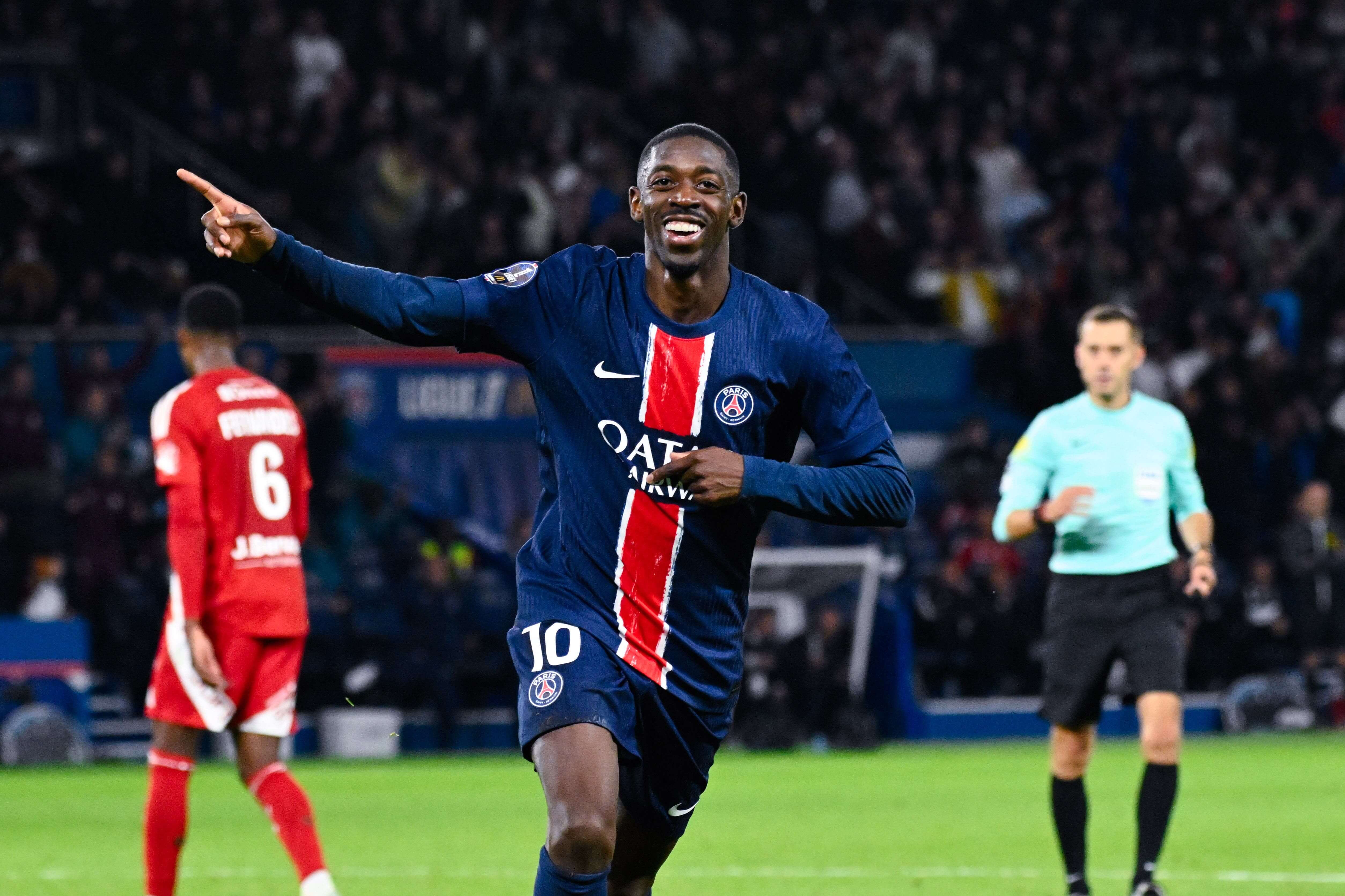 PSG 브레스트 이강인 풀타임 뎀벨레 멀티골