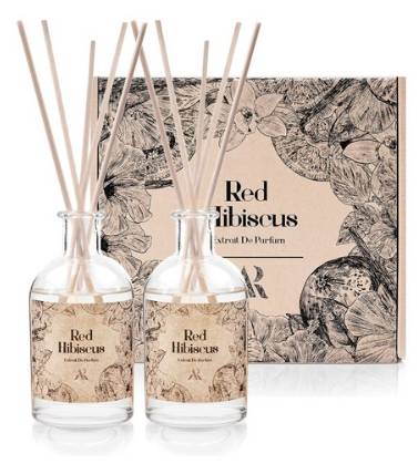아르망뜨 럭셔리라인 디퓨저 200ml 2p + 리드스틱 5p x 2개 세트&#44; 레드 히비스커스