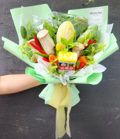 생방송투데이 이색꽃다발 과일꽃다발 채소꽃다발 서울 중랑구 아띠랑스플뢰르