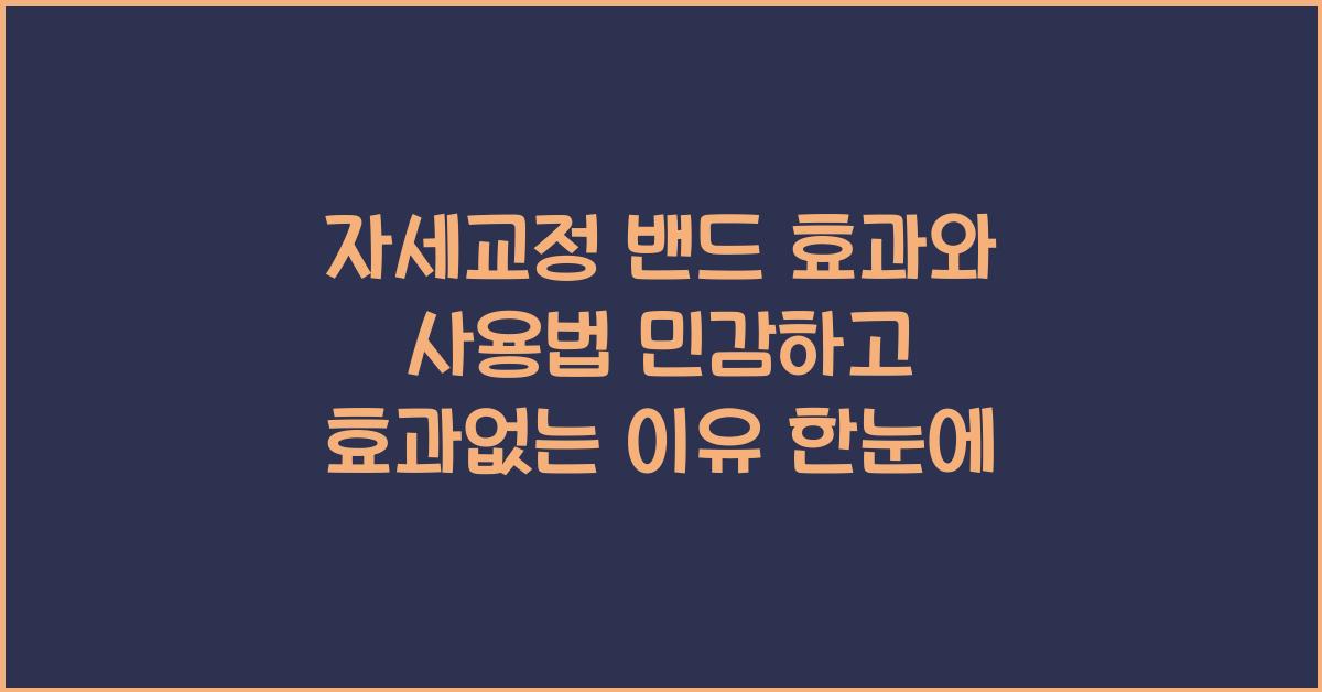 자세교정 밴드