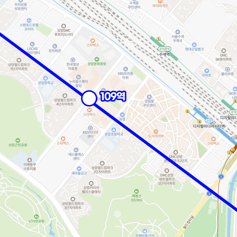 대장홍대선 노선도