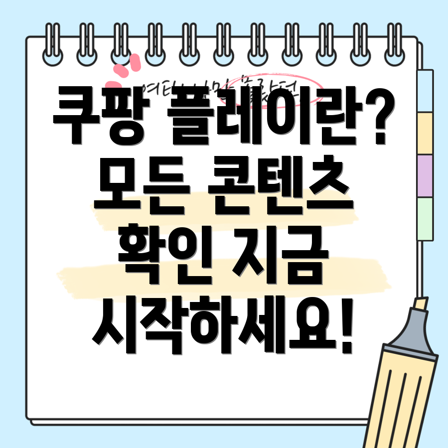 쿠팡 플레이