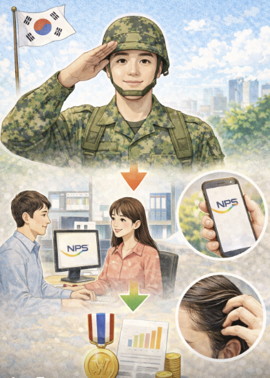 국민연금 군복무 크레딧 신청 방법｜군대 다녀오면 연금 가입기간 늘어납니다 관련 사진