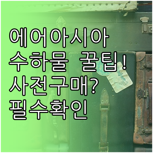 에어아시아엑스 위탁수하물 규정 및 사..