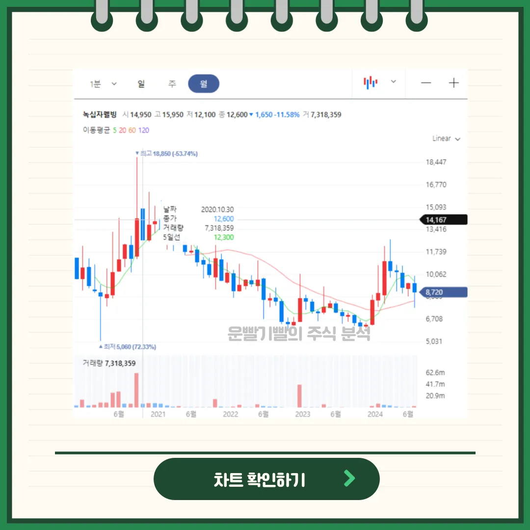 녹십자웰빙 차트분석