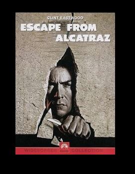 클린트 이스트우드 눈빛 연기가 빛나는 영화 알카트라즈 탈출 포스터.