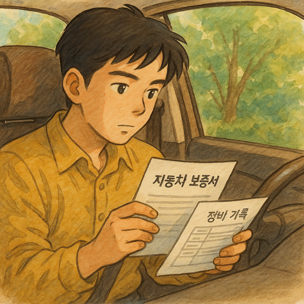 자동차 보증기간과 무상수리 항목 정리 사진