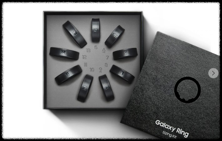 갤럭시 링의 손가락 사이즈를 확인하는 키트(무료)
