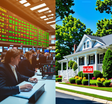 주식vs부동산 비교 이미지