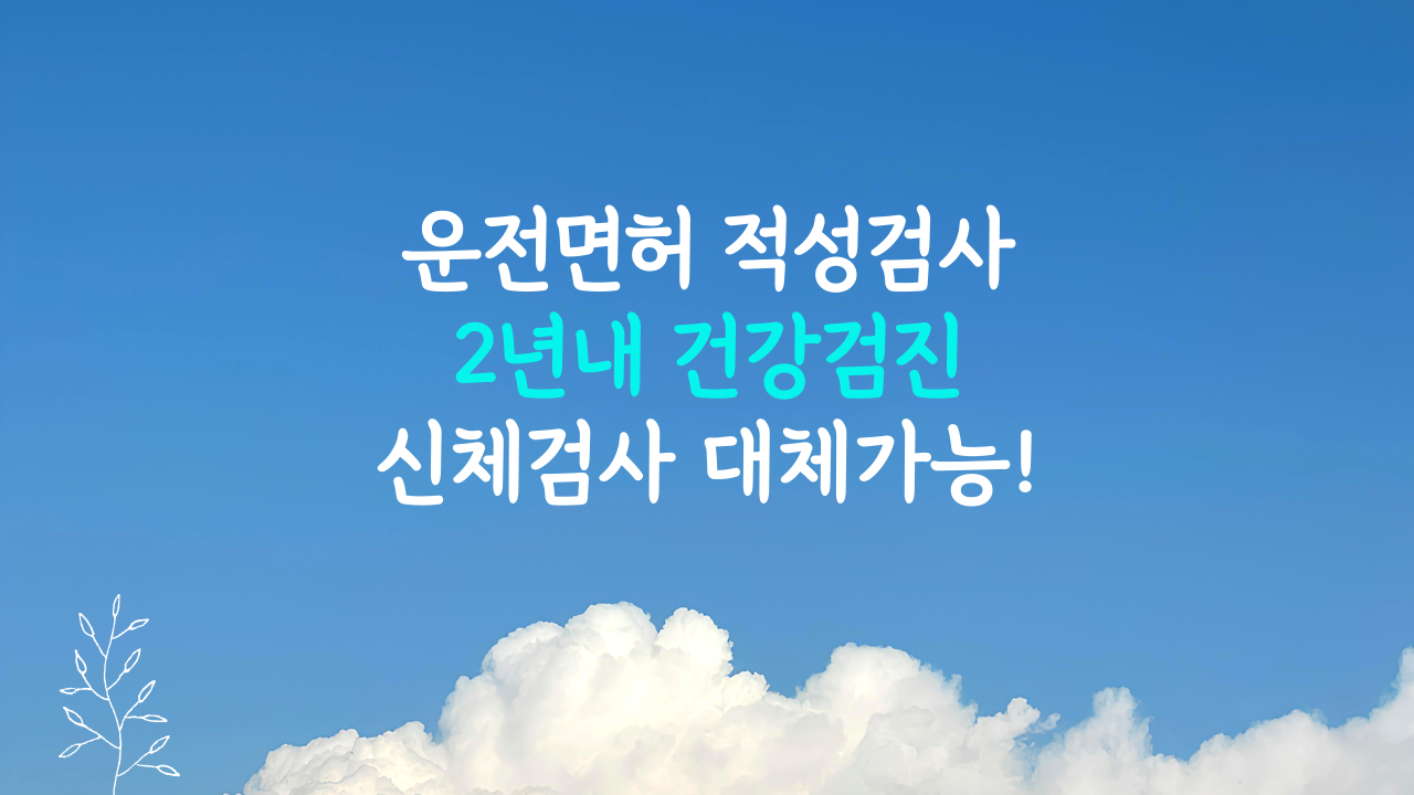 운전면허 적성검사 준비물