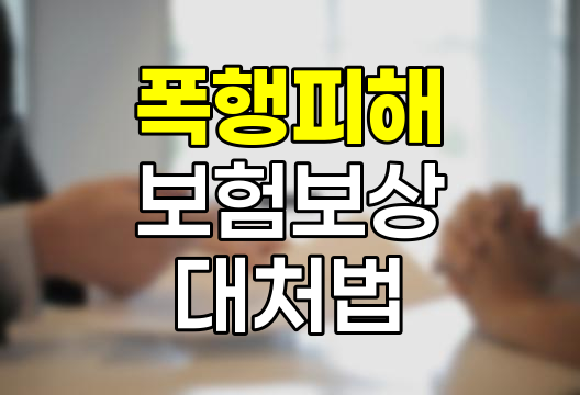 폭행 피해자 보험 보상 실태와 대처법