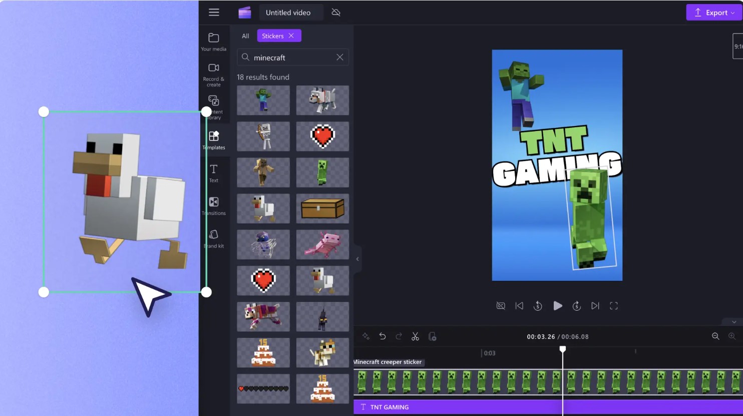 Clipchamp 주요 기능