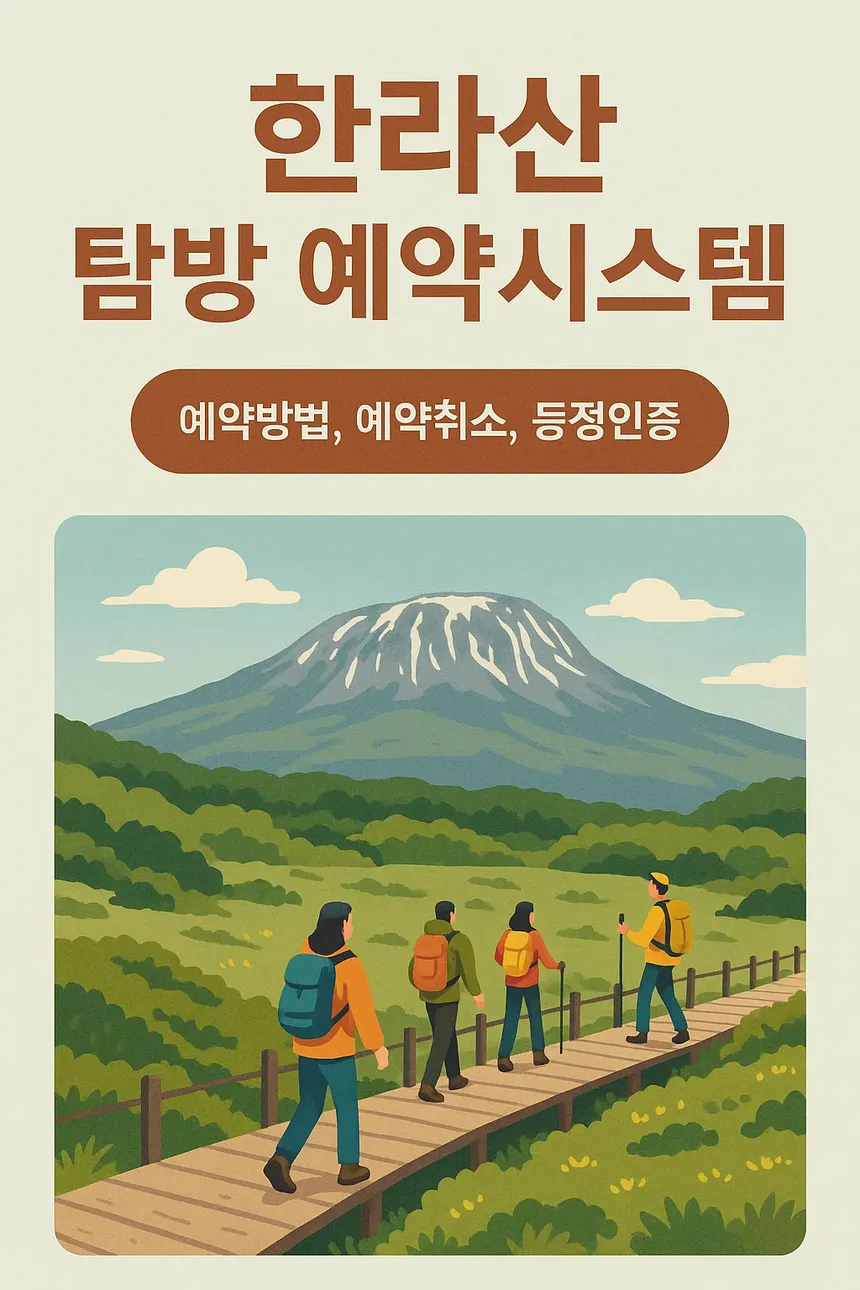 한라산 탐방예약제가 적용된 성판악 코스의 진달래밭 대피소 전경