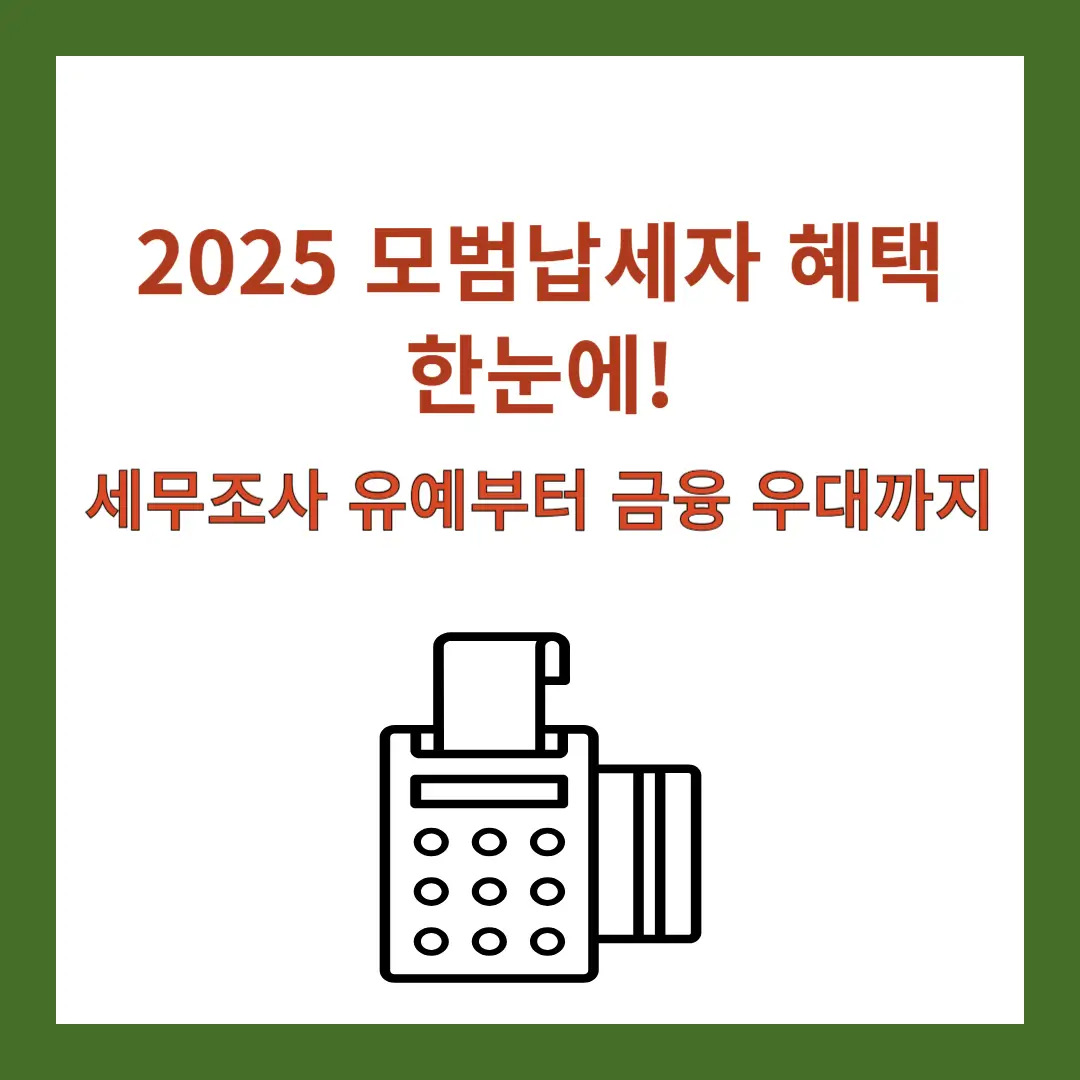 모범납세자-혜택