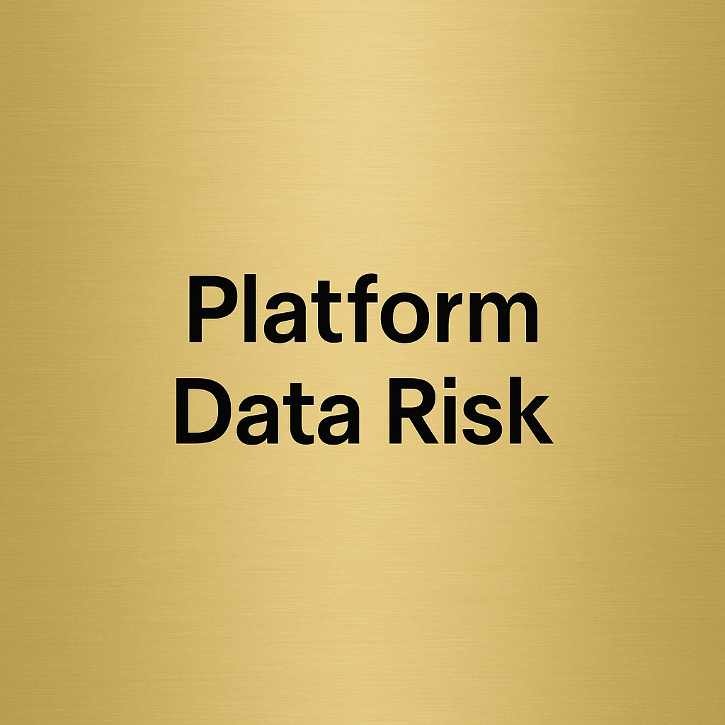 쿠팡뿐 아니라 네이버 구글 배민 카카오 등 주요 플랫폼이 가진 개인정보 위험 구조를 설명하는 정보형 골드톤 썸네일 이미지 &mdash; platform data risk analysis 2025 security thumbnail