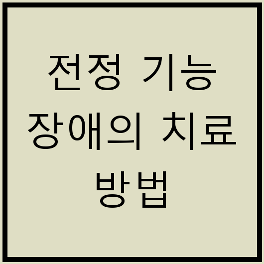 전정 기능 장애의 치료 방법