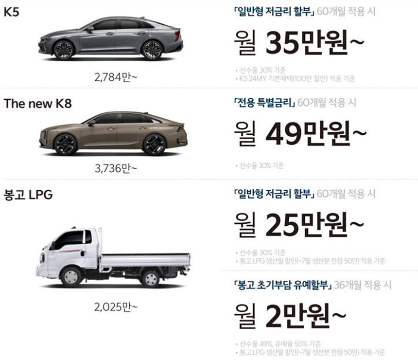 K5-K8-봉고LPG-할부